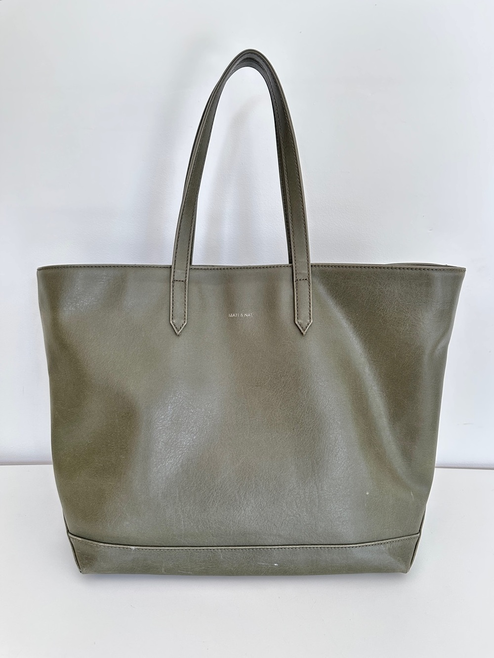 Matt & Nat Schlepp Vegan Leather Tote Bag Sage Green
